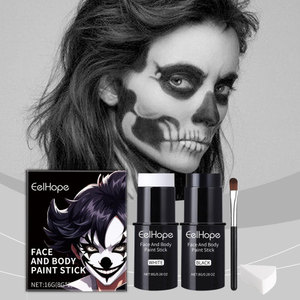 Eelhope Ensemble de peinture de visage d'Halloween recouvert d'un fond de teint peint Maquillage <span class=keywords><strong>Clown</strong></span> Bâton coloré - Product Image 1