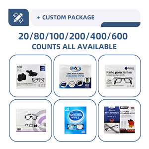 Biểu Tượng Tùy Chỉnh Kính Mắt Làm Sạch Khăn Lau Pre Làm Ướt Quang Học Cảnh Tượng Ống Kính Khăn Lau Cho Kính - Product Image 3