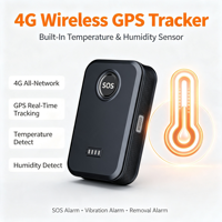 Dispositif de suivi GPS 4G magnétique avec capteur de température et d'humidité, appel bidirectionnel, étanche IP67, alarme amovible, traceur GPS sans fil
