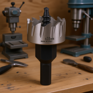 Scie cloche HSS Ttake 38 mm fabriquée en Italie pour le perçage du bois et du métal - Product Image 3