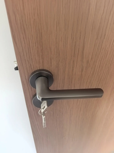 <span class=keywords><strong>Porte</strong></span> intérieure en bois massif plaqué, design français, peinte, pour chambre, hôpital et salle <span class=keywords><strong>de</strong></span> bain, isolation phonique - Product Image 4