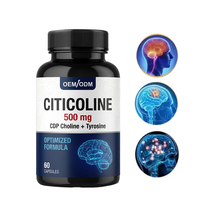 Capsules de Citicoline 500mg OEM ODM Marque Privée – Soutien Cognitif, Santé Cérébrale & Mémoire Adulte – Supplément Nootropique