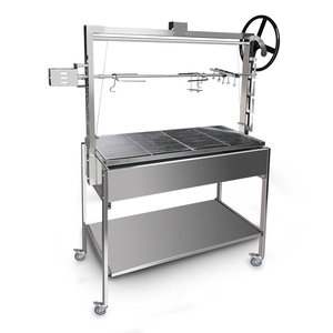 Parrilla Portátil Argentina para Ahumar y Asar con Carbón y Asador Giratorio - Product Image 6