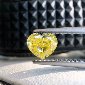 <strong>GIA</strong> <strong>Certified</strong> 1ct Fancy Intense Yellow VS2 Heart Cut Lab Grown <strong>Diamond</strong> for Jewelry Making - Product Image 1