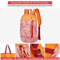 Sac à dos de sport 10L en gros, imprimé sur toute la surface, léger, imperméable, en polyester, pour l'extérieur, avec logo personnalisé, faible MOQ, cadeau promotionnel
