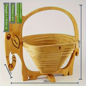 Panier pliable en bambou pour <span class=keywords><strong>fruits</strong></span> et légumes pour usage domestique et fêtes de vacances Porte-<span class=keywords><strong>fruits</strong></span> <span class=keywords><strong>secs</strong></span> et décoration de <span class=keywords><strong>Noël</strong></span> pour les mamans - Product Image 4