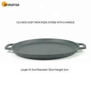 Cast Iron Griddle Pre-seasoned Round Cast Iron Pizza Pan For Pancakes Pizzas And Quesadillas