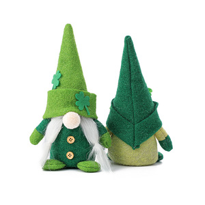 Nuova bambola di peluche Rudolph ecologica Irish Trick Festival cappello verde senza volto vecchio uomo verde decorazione per le vacanze giocattoli da masticare per animali domestici - Product Image 3