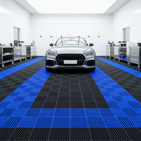 Dalles de sol de garage en PP de 18 mm, emboîtables, résistantes aux rayures, à fixation par clic, pour atelier de detailing automobile