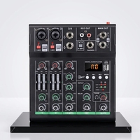 Console de mixage audio professionnelle 4 canaux avec effets DSP, contrôleur DJ, carte son pour scène et diffusion en direct