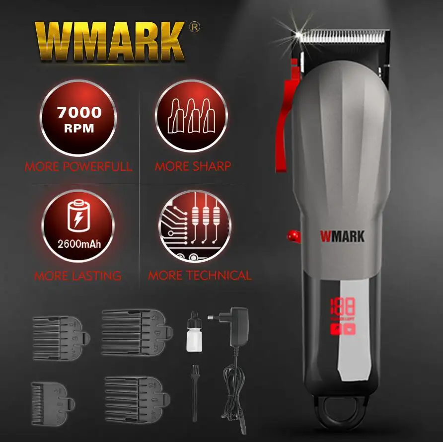 WMARK Professional Electric 7000 RPM Friseur gebrauch Heimgebrauch Pflege Abnehmbarer wiederauf ladbarer Haars ch neider für den Menschen