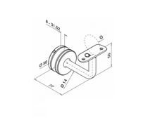 Support de fixation en acier inoxydable robuste YL METAL pour main courante d'escalier