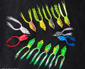 Fournisseur vérifié Bass Topwater Soft Frog Lures Wobblers Minnow Crankbait pour la pêche à la mouche, leurres de pêche à la <span class=keywords><strong>grenouille</strong></span> - Product Image 6