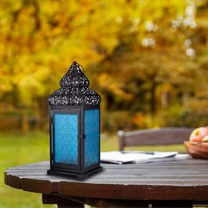 Hot Sale Handmade Metal & Colored Glass <b>Moroccan</b> Style Lantern Restaurant Wedding Home <b>Decoration</b> - Product Image 6
