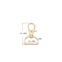 3cm 4cm Plaqué Couleur Métal Alliage de Zinc Mini Sac Porte-clés