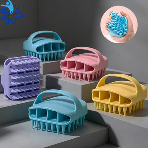 แปรงแชมพูซิลิโคน เครื่องมือนวดหนังศีรษะ กำจัดรังแคอย่างอ่อนโยน สำหรับใช้ในร้านเสริมสวย - Product Image 1