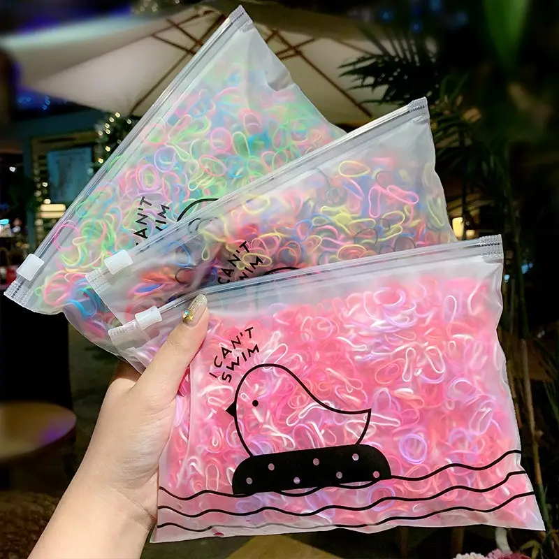 1000PCS Fashion Girls Small Size Kids Elastics Kein Schaden Farbiges Haar Gummibänder Elastische Haar gummis