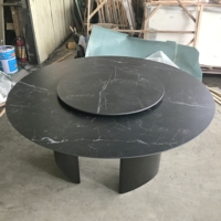 Hochwertiger Foshan Designer-Esstisch mit Drei Metallbeinen 150CM Runder Tisch für Villa und Apartment