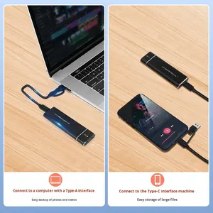 TYPE-C 3.1 to <span class=keywords><strong>M</strong></span>.2 NGFF SATA プロトコル SSD ソリッドアルミニウム合金エンクロージャ 超高速拡張 2TB ZD-SE02 深セン - Product Image 4