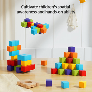 Bloques de Construcción Magnéticos de Plástico DIY, Juguete Educativo de Construcción Manual para Niños de 4 a 6 Años - Product Image 3