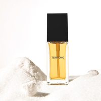 Bouteille de parfum en verre carrée de luxe de 30ml 50ml 100ml avec couvercle en marbre bouteille de parfum unique au fond de la montagne
