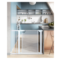 Barrière de sécurité pour bébé à fermeture automatique personnalisée, facile à utiliser, avec passage facile, pour portes et escaliers, double verrouillage, en métal