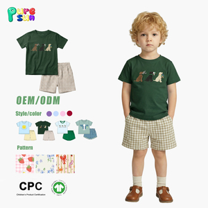 Ensemble de shorts pour enfants personnalisé avec appliques de voitures, tenue de boutique pour tout-petits, vêtements smockés pour garçons, décontracté, 100% coton, printemps-été - Product Image 3