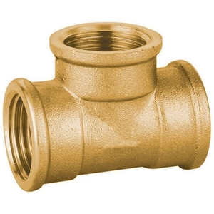 Raccordo a T in ottone giallo per impieghi gravosi da 1/2 pollice per uso idraulico - Product Image 1