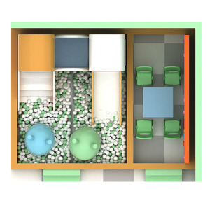 Ensemble de jeu rembourré antidérapant pour enfants <span class=keywords><strong>d</strong></span>'âge préscolaire, avec toboggan et piscine à balles, pour usage domestique et salle de jeux intérieure - Product Image 3