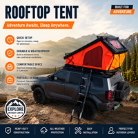 Tente de toit compacte à coque rigide pour camping sur le toit du véhicule, abri pour camping en SUV 4x4 et camping en expédition