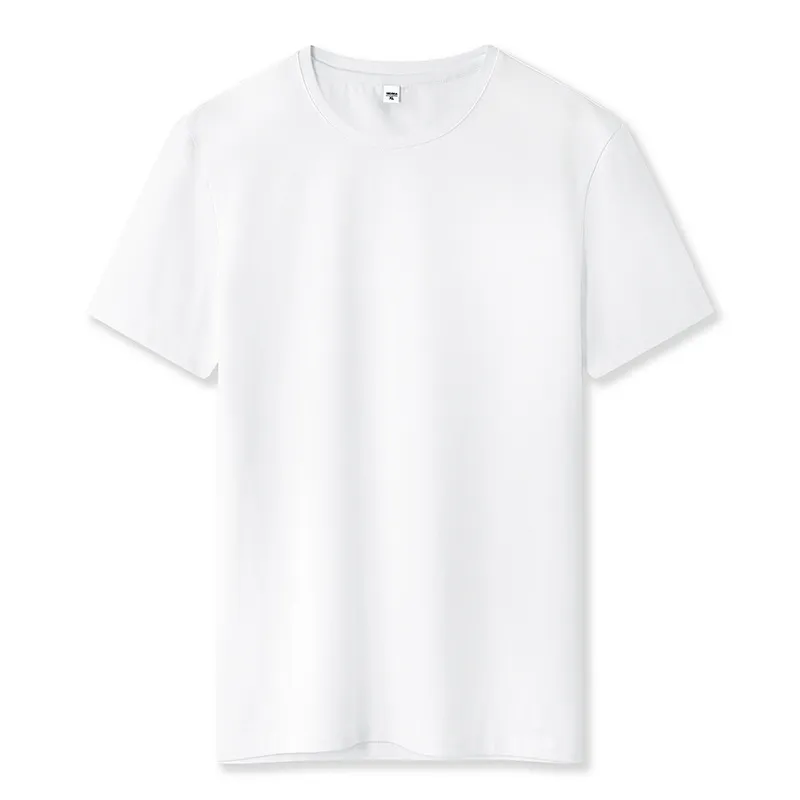 Custom Design Oversize 100% Algodão Plain T-shirt de Alta Qualidade Branco Unisex Slim Fit Gota Ombro Em Branco T Shirt Fabricante
