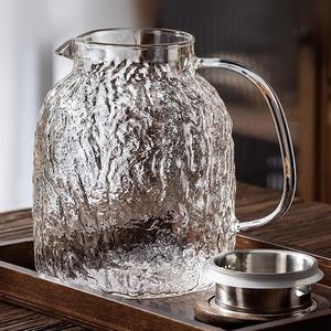 Juego de jarras gruesas de vidrio de lujo, juego de teteras resistentes <span class=keywords><strong>al</strong></span> calor con textura de árbol, tazas de té, juego de tetera con tapas de bandeja - Product Image 4