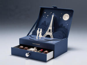 Op maat gemaakte luxe Valentijnsdag pop-up kaars parfum chocolade bonbon 3D cadeauverpakking doos gepersonaliseerd ontwerp - Product Image 1