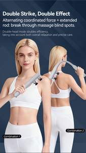 2026 Nieuwe Aanwinst Elektrische Diepe Lichaamsmassageapparaat Handheld Spiermassagepistool met Dubbele Kop - Product Image 5