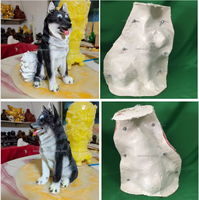Cetakan Patung Anjing Plastik ABS Presisi Tinggi Cetakan 3D Bekisting Beton Dekorasi Luar Ruangan Masa Pakai 3 Tahun Model Reazone RZL15