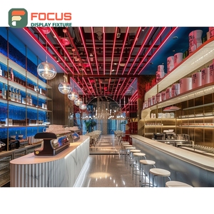 Vitrina de Lujo para Café, Alta, con Puerta de Vidrio, Acabado en Madera de Nogal, para Exhibición de Productos en Cafeterías - Product Image 4