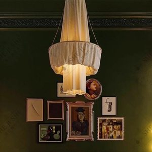 Lustre de style chinois rond E27 à six têtes, lampe à économie d'énergie pour salle à manger, décoration de la maison - Product Image 5