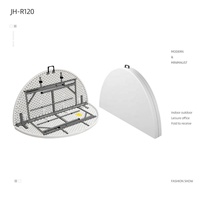 Pince à table ronde de réception, de 200cm, offre spéciale