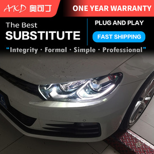 Phare de voiture pour <span class=keywords><strong>Scirocco</strong></span> R 2009 — 2017, feu anti-brouillard à LED <span class=keywords><strong>DRL</strong></span>, Signal clignotant, faisceau haut et bas, accessoires de projecteur - Product Image 4