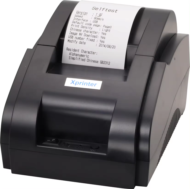 Xprinter 58iih Usb 58mm Thermal Printer Machine Portable Receipt Printer for Android Ios Ticket Pos Printer Bill Machine Black