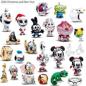 Neue Silber Cheshire Cat Remy Maus Charm Perlen Geeignet für Original Frauen Armband Halskette Anhänger Schmuck Weihnachts geschenke - Product Image 1