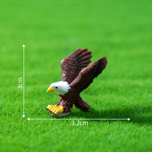 Miniature in Resina di <span class=keywords><strong>Aquila</strong></span> Calva, Figurine Educative per Giardino, Giardino delle Fate e Ornamenti da Scrivania - Product Image 6