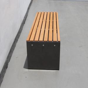 Panca da Parco Pubblica in <span class=keywords><strong>Legno</strong></span> Senza Schienale per Esterni in Vendita - Product Image 3
