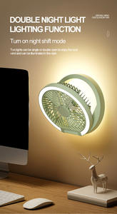 Ventilador eléctrico recargable <span class=keywords><strong>con</strong></span> luz, 5 velocidades, carga USB de 5V, ventilador portátil, ventilador plegable redondo para exteriores e interiores - Product Image 4