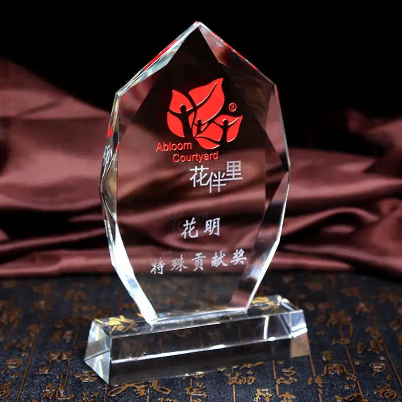 Trofeo de golf Medalla Campeón Grupo Personalización Celebración Concurso de regalos Premio de trofeo de cristal en blanco
