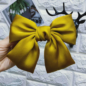 Aksesoris Rambut Jepit Kupu-kupu Warna Solid untuk Wanita, Bahan Pita, Gaya Eropa-Amerika, Cocok untuk Pesta - Product Image 4