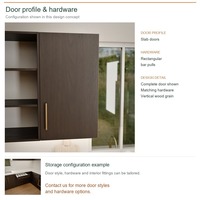 Meuble de cuisine de luxe en placage de bois en forme de L avec portes en dalles noires, boîtes en contreplaqué et tiroirs à fermeture amortie
