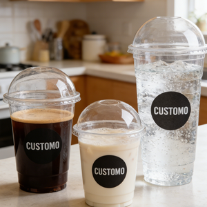 Gobelets jetables en plastique personnalisés pour la cuisine avec couvercles 500 ml, qualité alimentaire, diamètre 90 mm, impression UV pour usage quotidien - Product Image 3