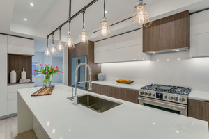 <span class=keywords><strong>Australie</strong></span> moderne en forme de U en laque blanche haute brillance poignées armoires de cuisine - Product Image 5