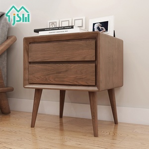 Customsized Furniture Rectangle Durable Bedside Table Wooden <strong>Night</strong> <strong>Stand</strong> with Double Layer Drawer - Product Image 3